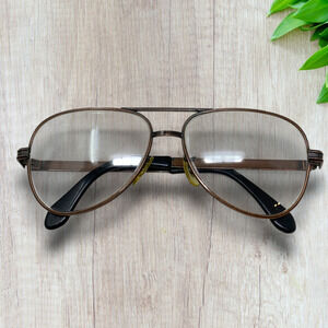 Vintage Universal Eyeglasses FRAMES ONLY 1/20-12K Gold Filled 5.5 Dark Bronze